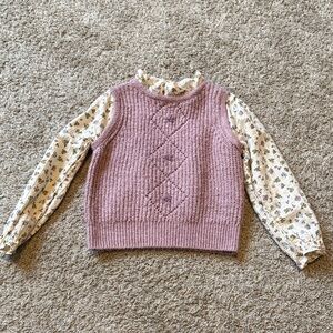 Zara girls sweater blouse